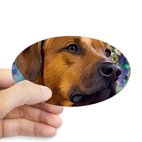 460x460 Rhodesian Ridgeback Art Stickers - Rhodesian Ridgeback Painting