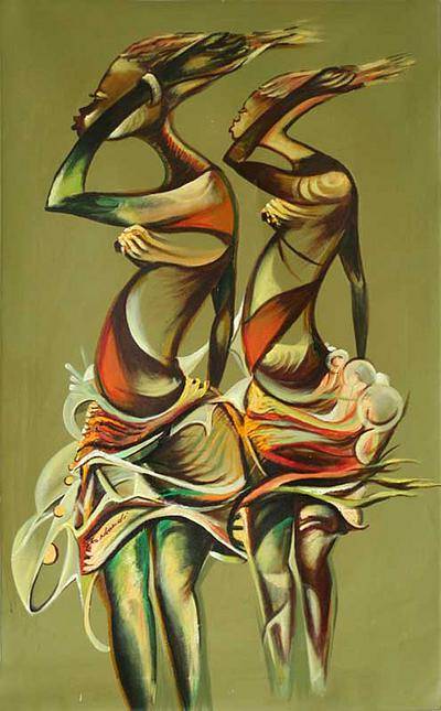 400x645 Original Portrait Painting - Rhythm Painting