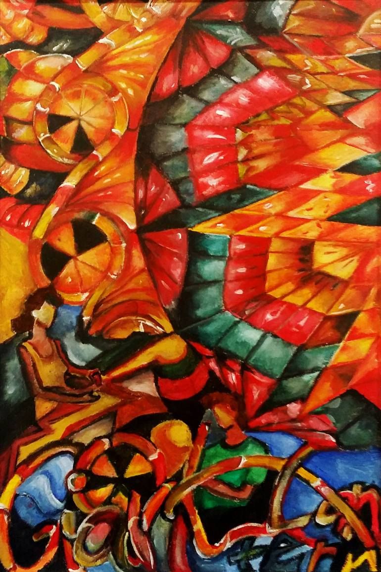 770x1155 Rhythm Amp Light Painting By Hazel Sadiwa Festival - Rhythm Painting