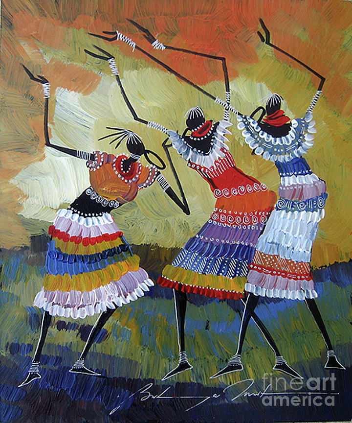720x864 Tickling The Rhythm Painting By Martin Bulinya - Rhythm Painting