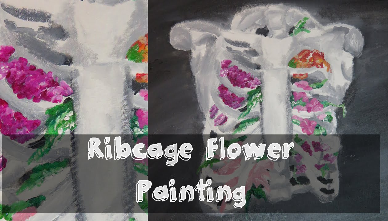 1260x720 Ribcage Flowers Speed Painting Mae Polzine - Rib Cage Painting
