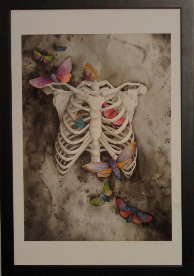 632x900 Image Art Show 2014 East Central Regional Arts Council, Ecrac - Rib Cage Painting