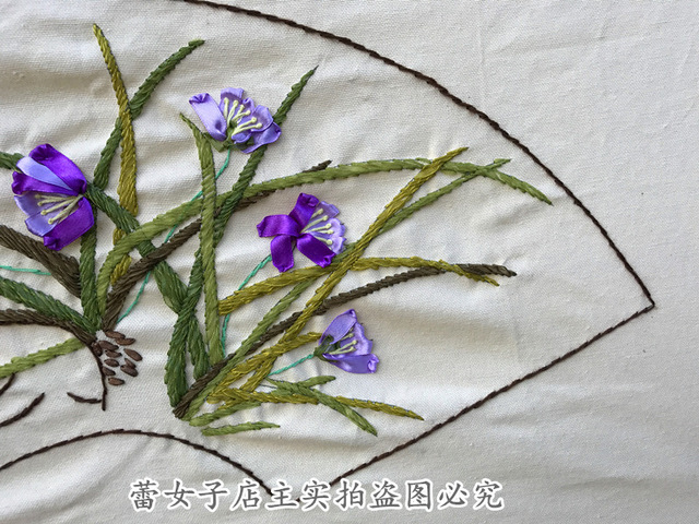 640x480 Totally Finished Handmade Ribbon Embroidery Kits Diy 7040cm Not - Ribbon Painting