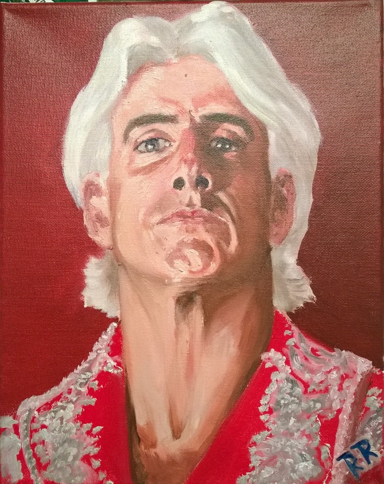760x958 Ric Flair Robert Rowe Art - Ric Flair Painting