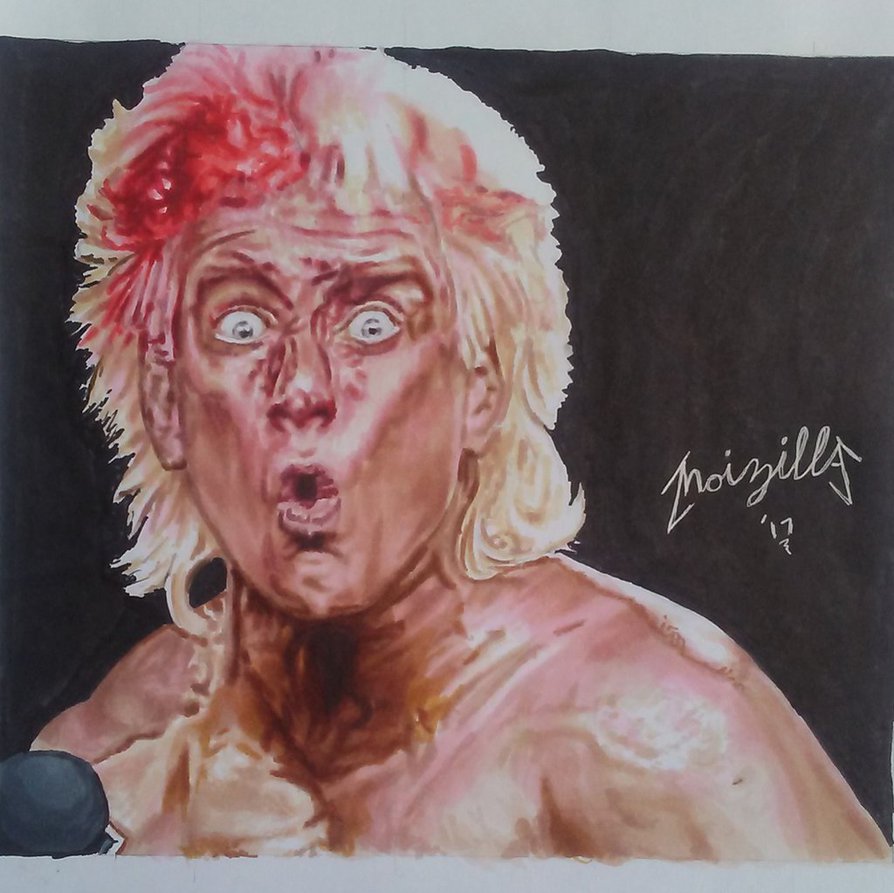 894x893 Ric Flair Marker Drawing Woo! By Moizilla - Ric Flair Painting