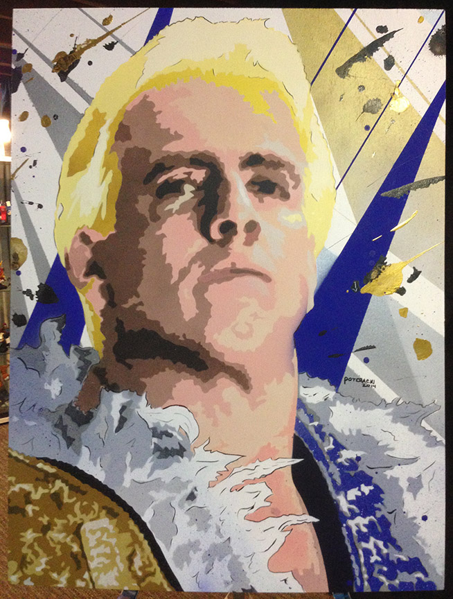 654x864 Wwe Wrestling Get Pinned Art - Ric Flair Painting