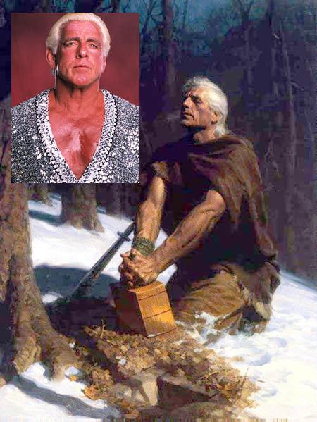 450x599 Why Is There A Painting Of Ric Flair In The Book Of Mormon (Pic - Ric Flair Painting