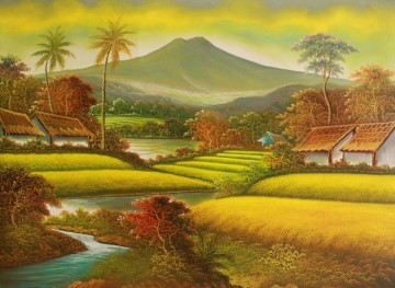 Rice Field Painting at PaintingValley.com | Explore collection of Rice ...