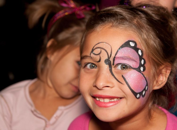 750x552 Butterfly Face Paint Idea Maybe Bug Unit Face Painting Ideas - Rich Evans Baby Painting