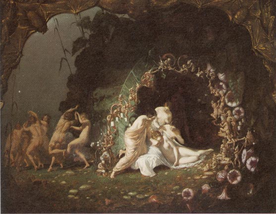 557x432 Titania Sleeping By Richard Dadd, 1817 1886 - Richard Dadd Painting