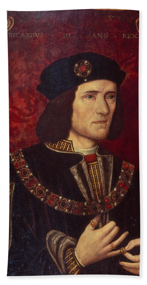 500x967 Portrait Of King Richard Iii Hand Towel For Sale By English School - Richard Iii Painting