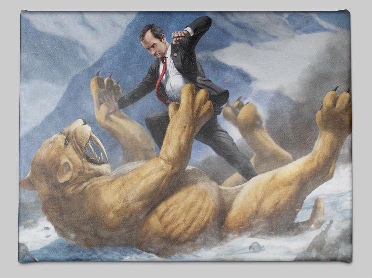 754x563 Richard Nixon Vs Sabertooth Bang Bang Apparel - Richard Nixon Painting