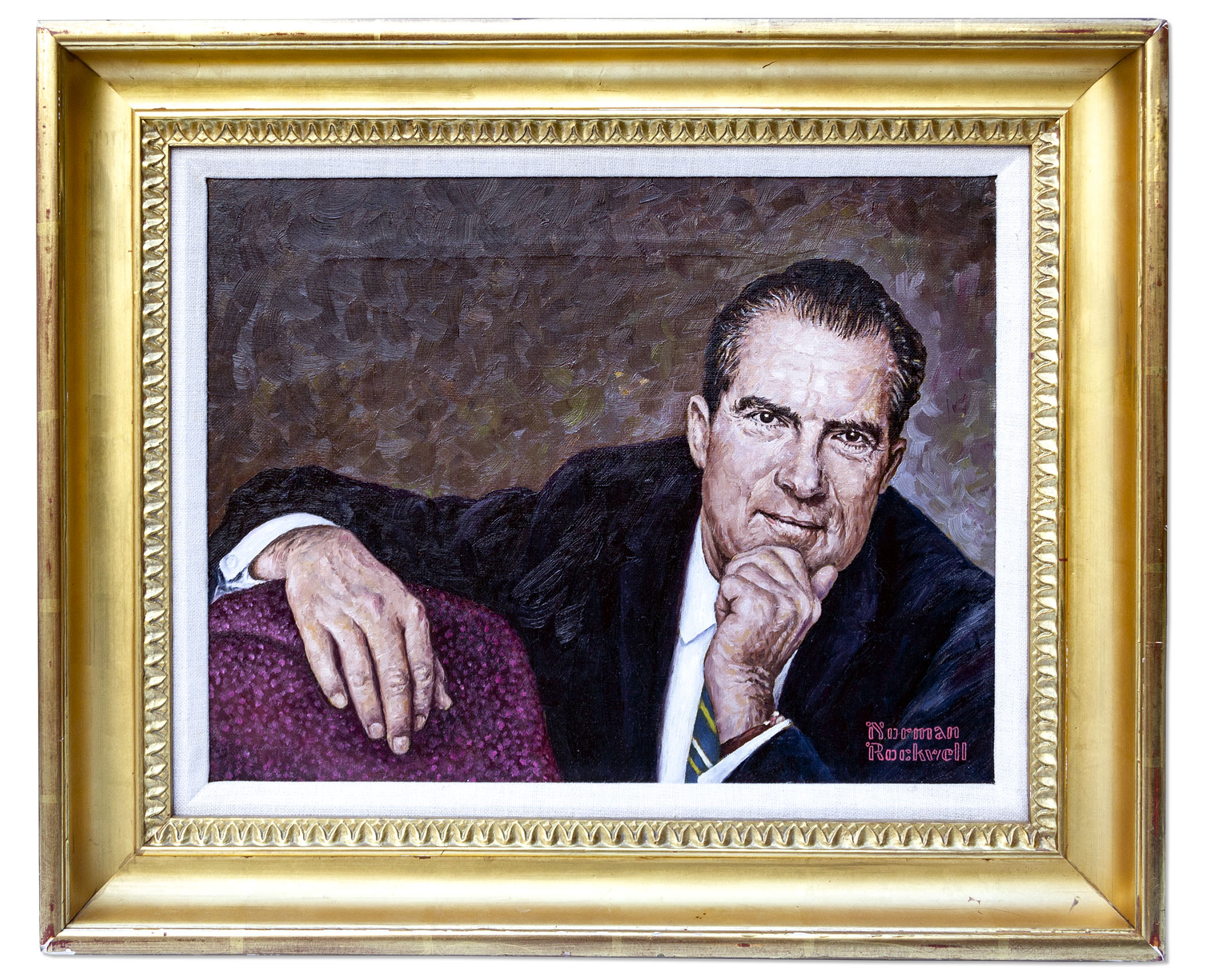2100x1707 Lot Detail - Richard Nixon Painting