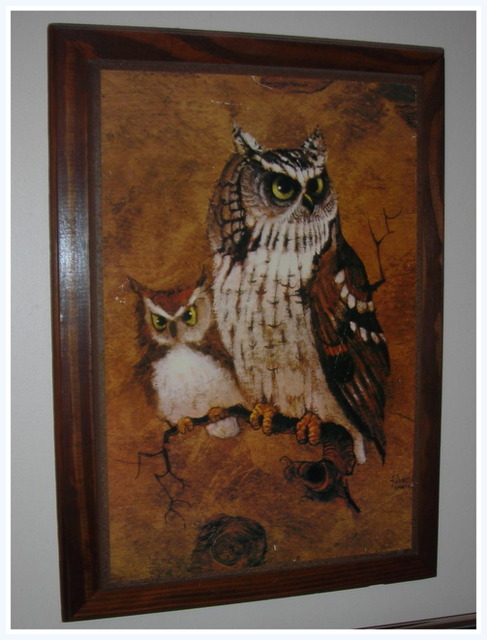 487x640 Screech Owls I'Ll Just Be Over Here - Richard Screech Owl Painting