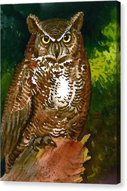 416x622 Screech Painting By Richard Hinger - Richard Screech Owl Painting