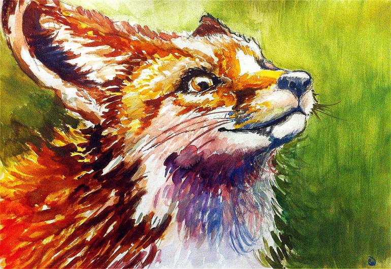 770x531 Saatchi Art Foxy Painting By Richard Biro - Richard Screech Painting