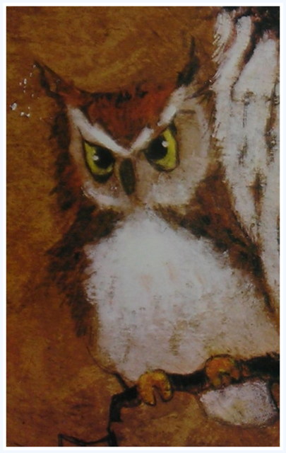 405x640 Screech Owls I'Ll Just Be Over Here - Richard Screech Painting