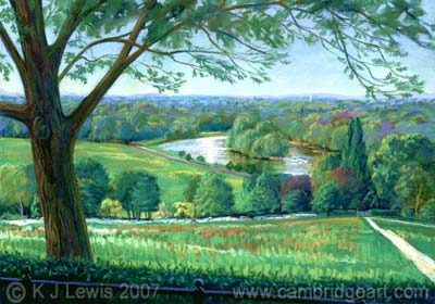 400x280 Painting Of View From Richmond Hill, Surrey. Also Prints, Cards, E - Richmond Painting