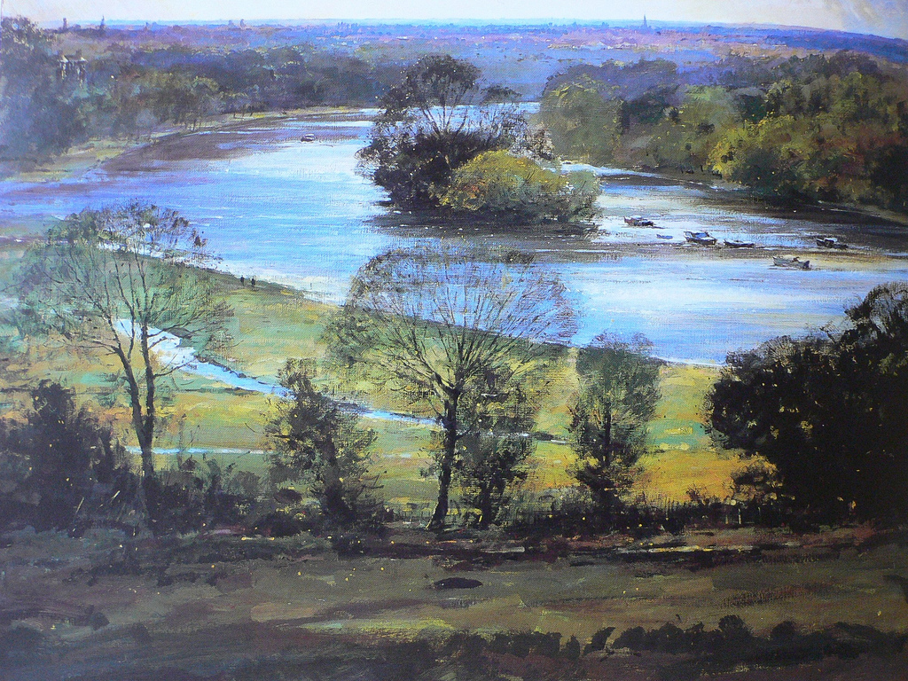 1024x768 Painting Of The View From Richmond Hill This Is An Edited - Richmond Painting