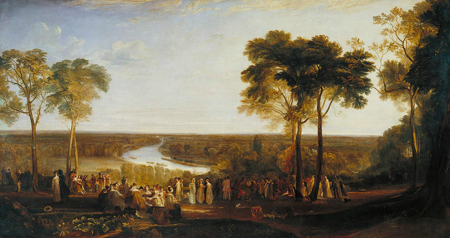 900x477 England Richmond Hill On The Prince Regent's Birthday Painting By - Richmond Painting