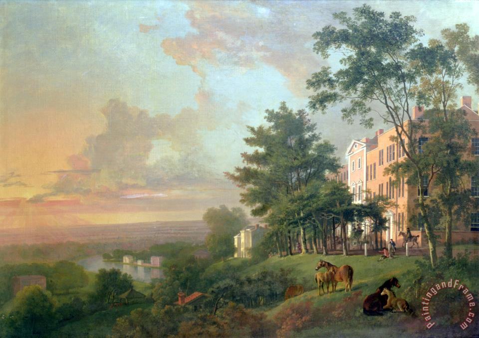 960x678 George Barret A View From The Terrace, Richmond Hill Painting - Richmond Painting