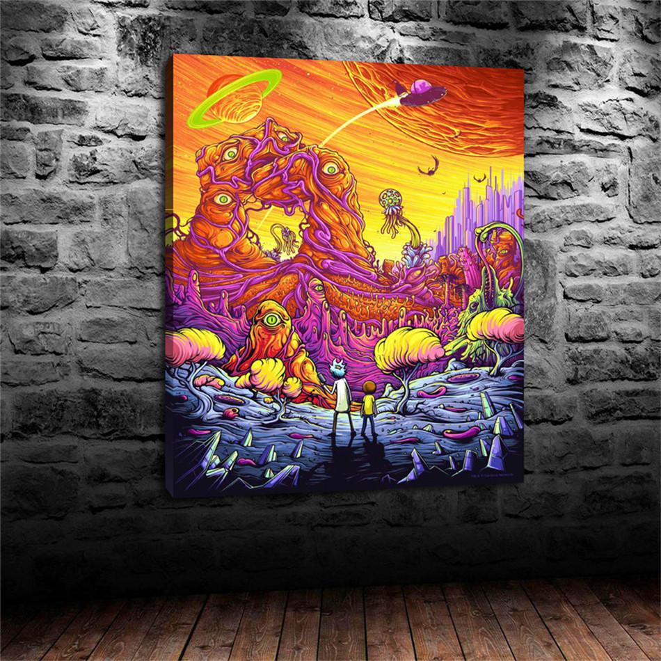 950x950 Online Cheap Rick And Morty,home Decor Hd Printed Modern Art - Rick And Morty Painting
