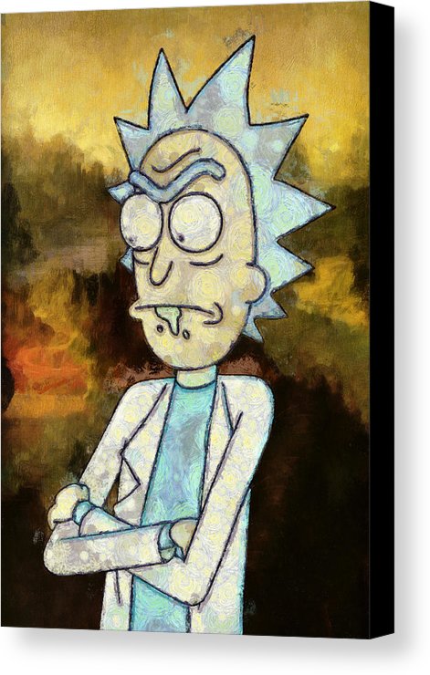471x740 Portrait Of Rick Canvas Print Canvas Art By Rick And Morty - Rick And Morty Painting