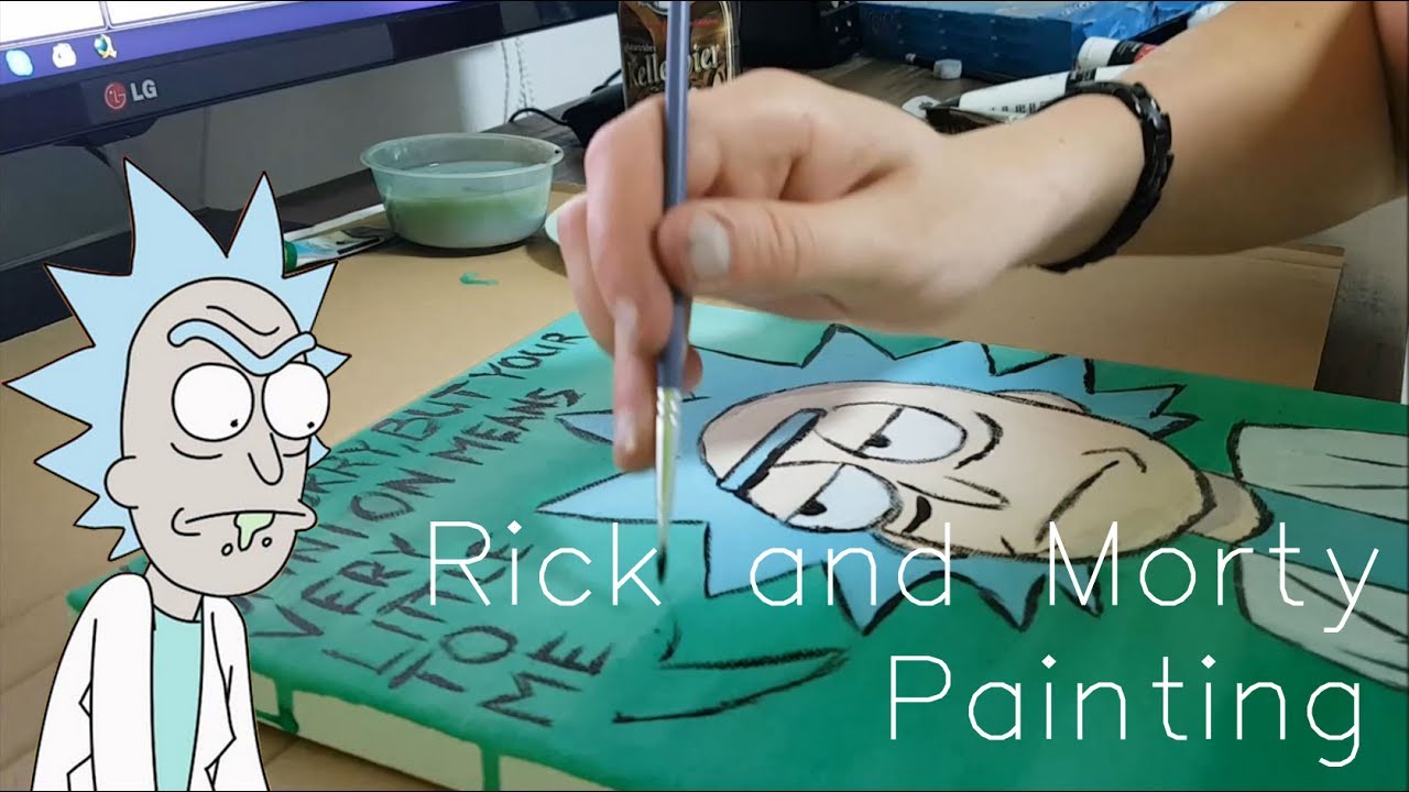 1280x720 Rick And Morty Painting Timelapse - Rick And Morty Painting