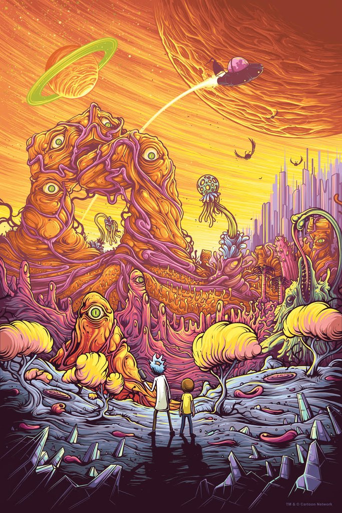 683x1024 Rick And Morty Gallery1988 - Rick And Morty Painting