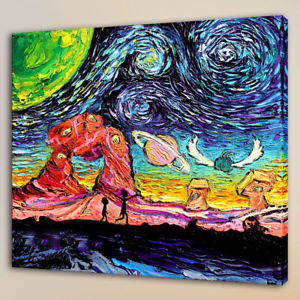 300x300 Van Gogh Rick And Morty Art Canvas Hd Print House Disney Decor - Rick And Morty Painting