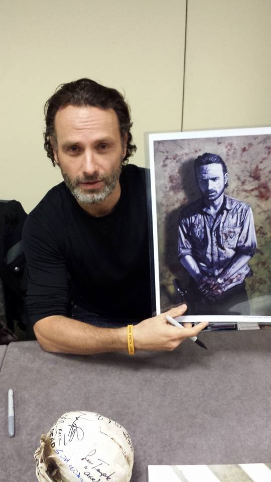 540x960 Rick Likes My Picture - Rick Grimes Painting