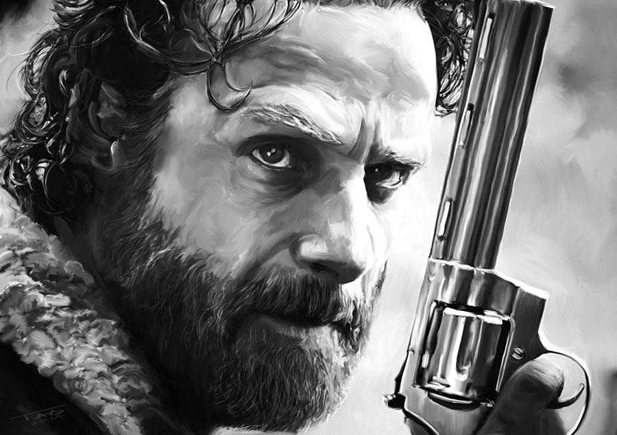 900x635 Walking Dead - Rick Grimes Painting