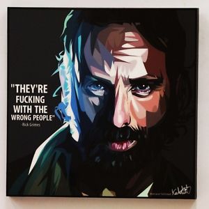 300x300 Walking Dead Rick Grimes Canvas Quote Wall Decals Photo Painting - Rick Grimes Painting