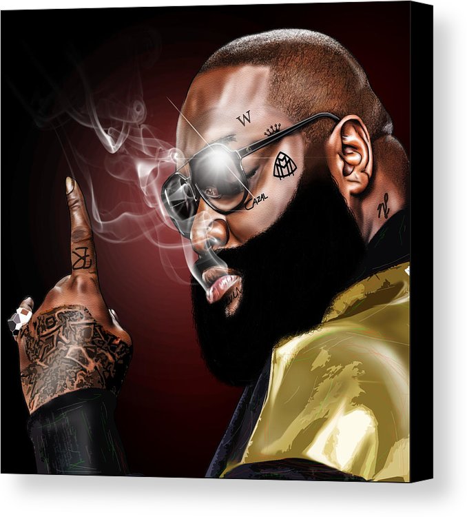 678x750 Rick Ross Canvas Print Canvas Art By Lance Lucas - Rick Ross Painting