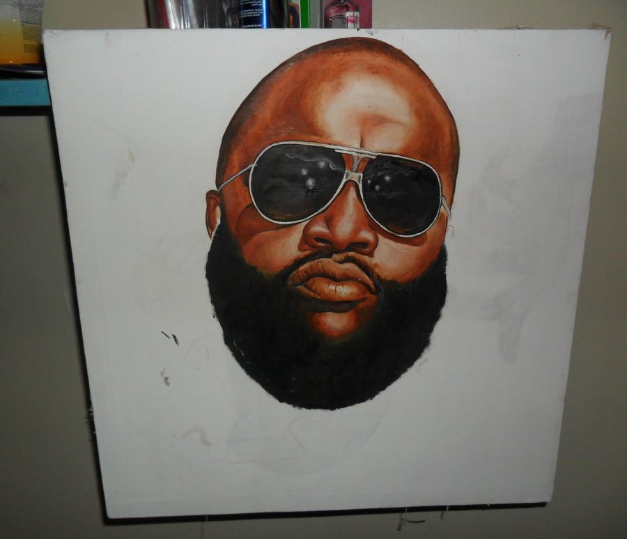 900x774 Rick Ross By Paulopainface - Rick Ross Painting