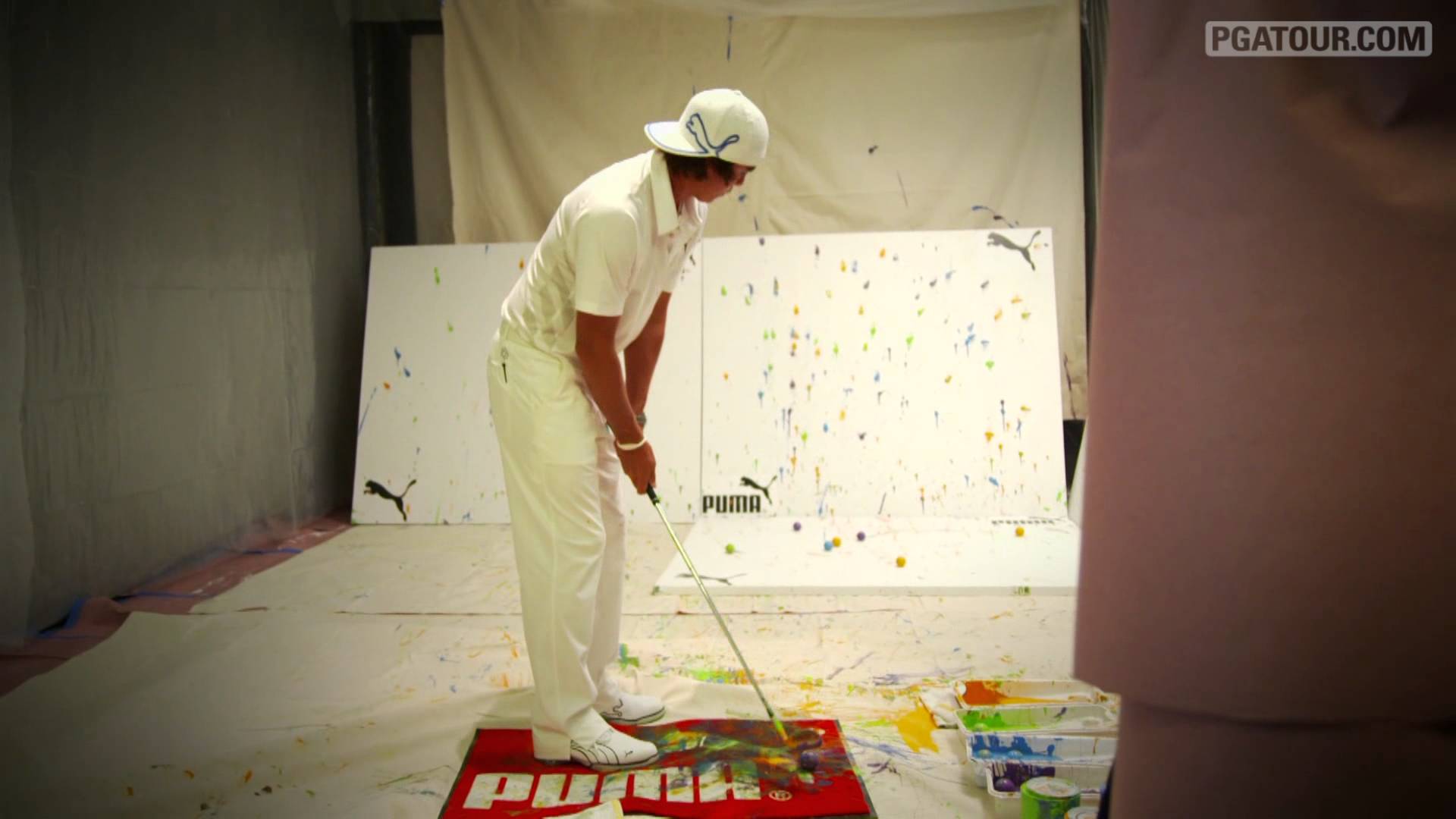 1920x1080 Rickie Fowler Golf Meets Art - Rickie Fowler Painting