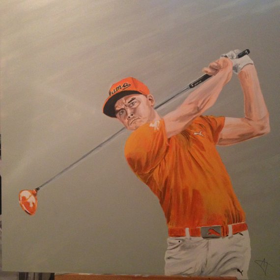 570x570 Rickie Fowler Painting In Orange. 36 X 36 X - Rickie Fowler Painting