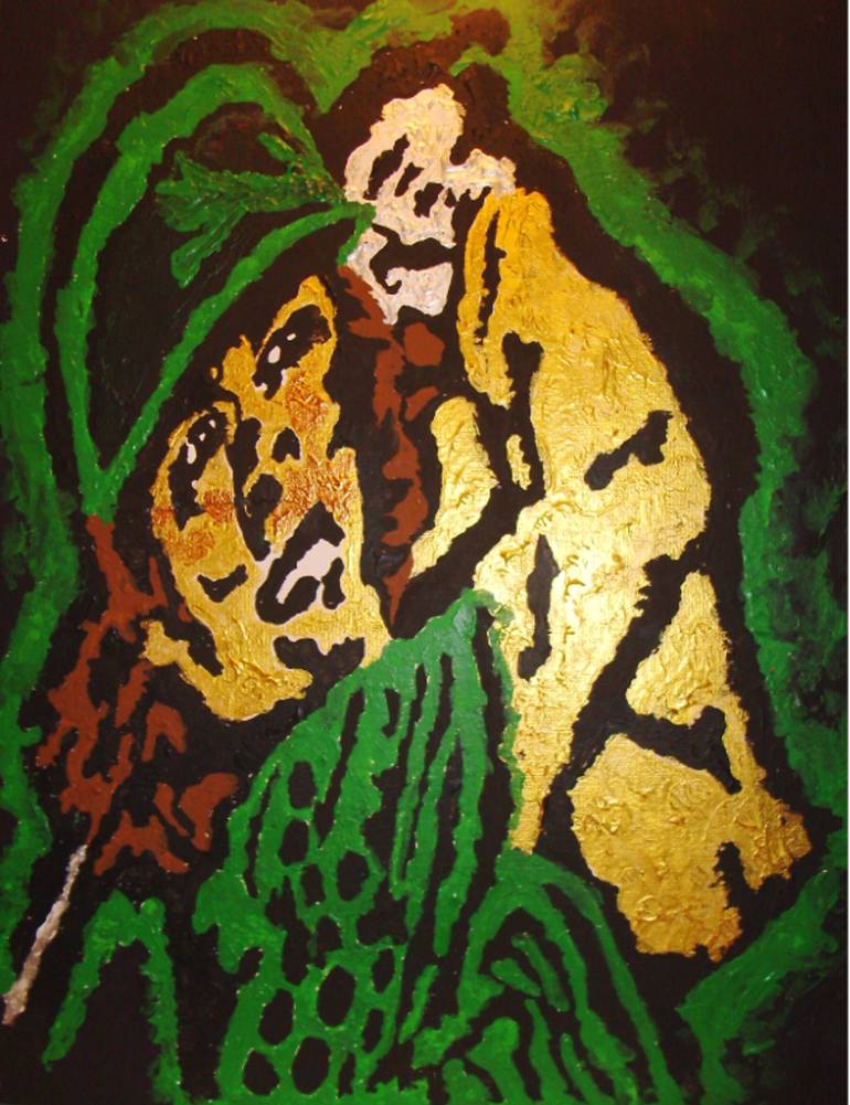 770x1001 Saatchi Art Ricky Fowler On The Green Painting By Chris Thames - Rickie Fowler Painting