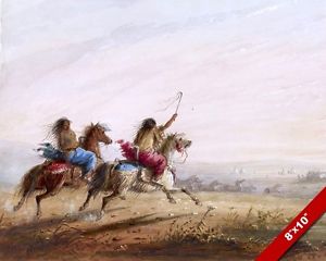 300x240 Native American Indian Women Girls Riding Horses Painting Art Real - Riding Horse Painting
