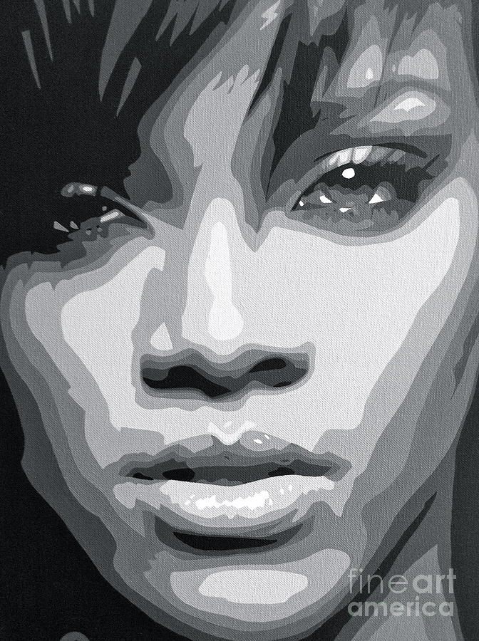 672x900 Rihanna Painting By Siobhan Bevans - Rihanna Painting