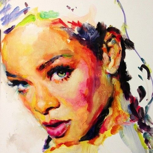 500x500 Rihanna Painting - Rihanna Painting