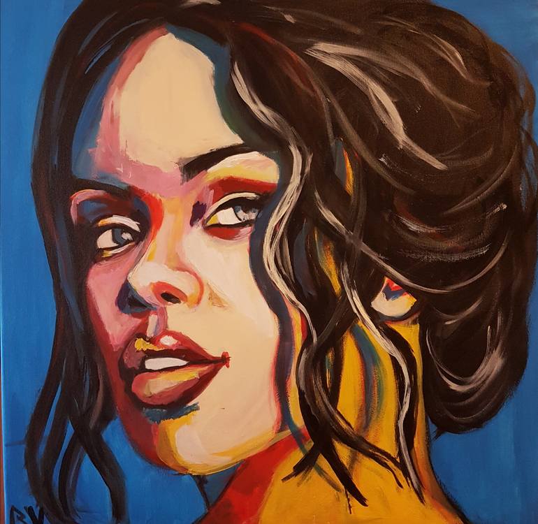 770x750 Saatchi Art Rihanna Painting By Veronika Bernhardt - Rihanna Painting