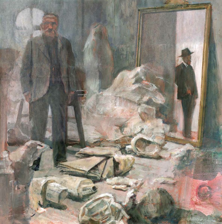 713x719 The Alchemist's Pillow Rilke And Rodin Impermanence Wrought - Rilke Painting