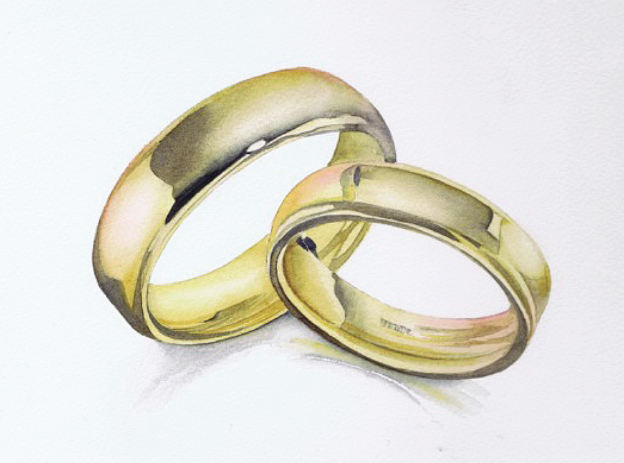 900x668 Gold Rings Learn Art With David - Ring Painting