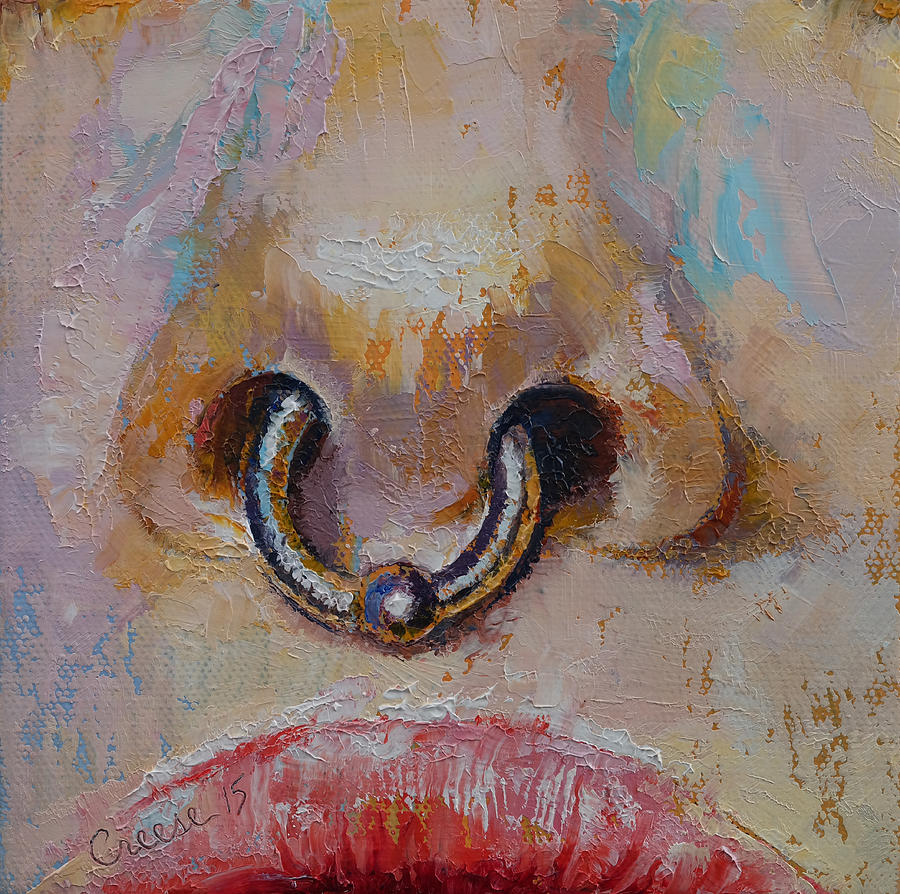 900x894 Nose Ring Painting By Michael Creese - Ring Painting