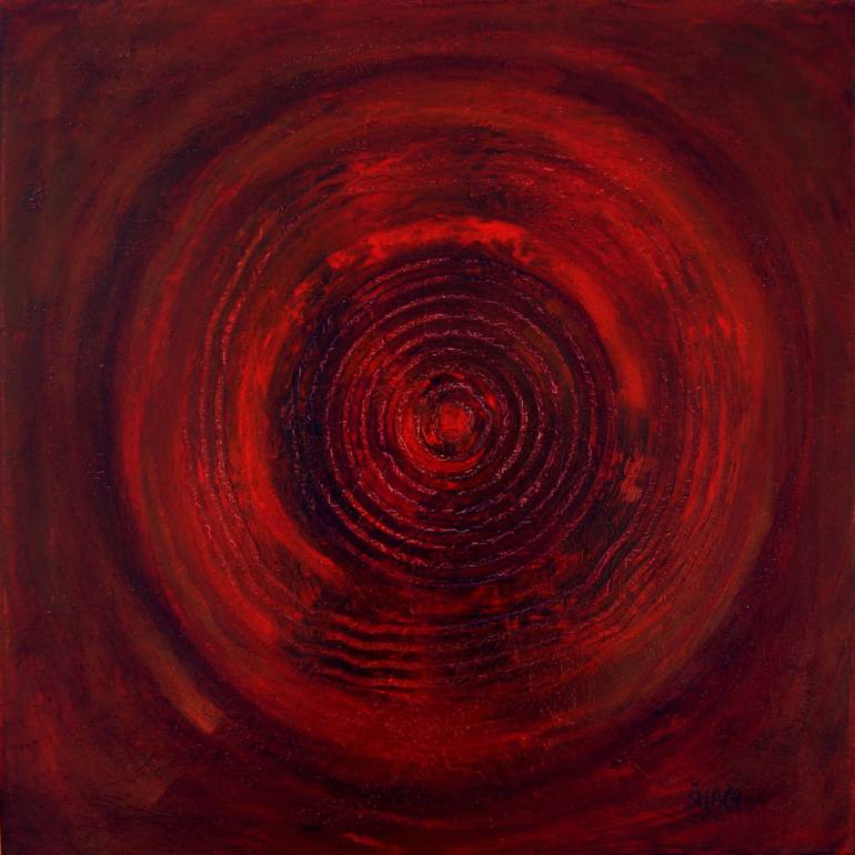 770x770 Saatchi Art Red Ring Painting By Radek Smach - Ring Painting