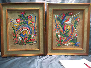 300x225 Vintage Acrylic Rio De Janeiro Paintings Birds Ebay - Rio De Janeiro Painting