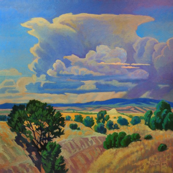 600x600 Art West Original Oil Painting Rio Grande River Valley - Rio Painting