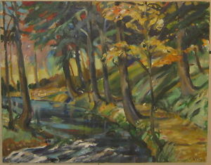 300x235 Vintage Cynthia Wister Welch Rio Grande Valley Oil Painting - Rio Painting