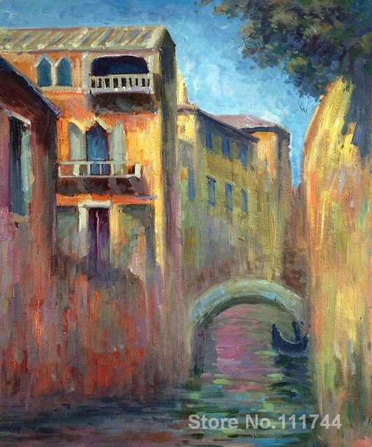 533x640 Office Art Venice Rio Della Salute Famous Claude Monet Paintings - Rio Painting
